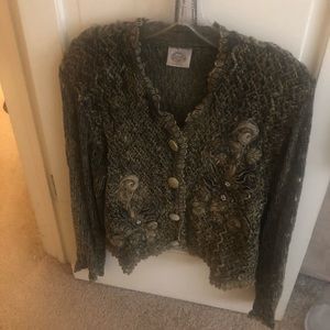 Exquisite silk embroidered top with rich detail. Hand made in Italy. Best offers